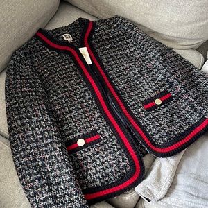 Open Front Tweed Jacket